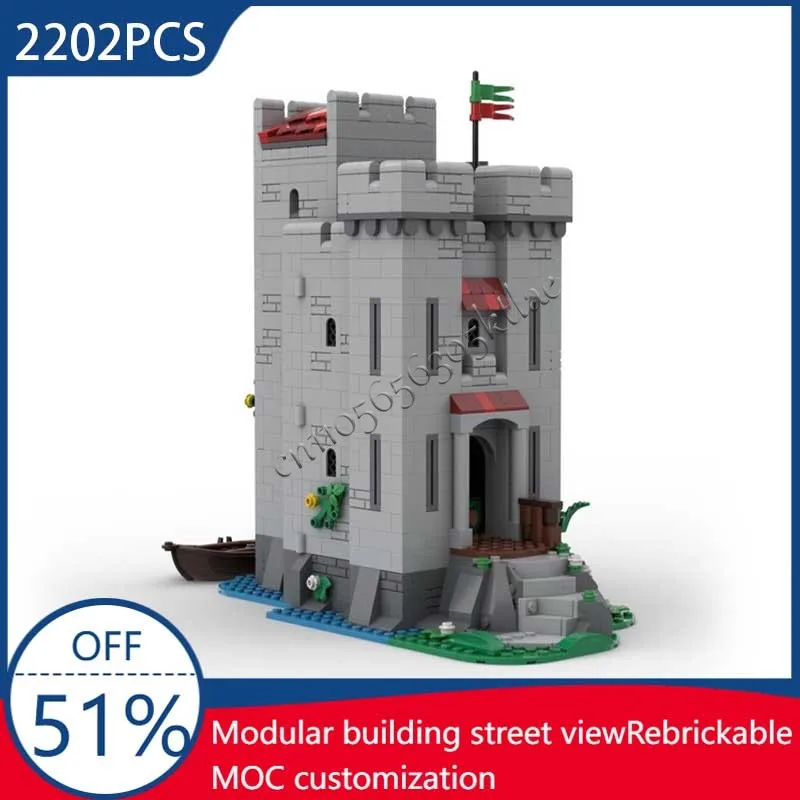 2022 SZT. Personalizowane Klocki MOC Średniowieczna Architektura Wieża Leśnych Ludzi Model Budynku Klocki DIY Zestaw do Składania Prezent na Święta