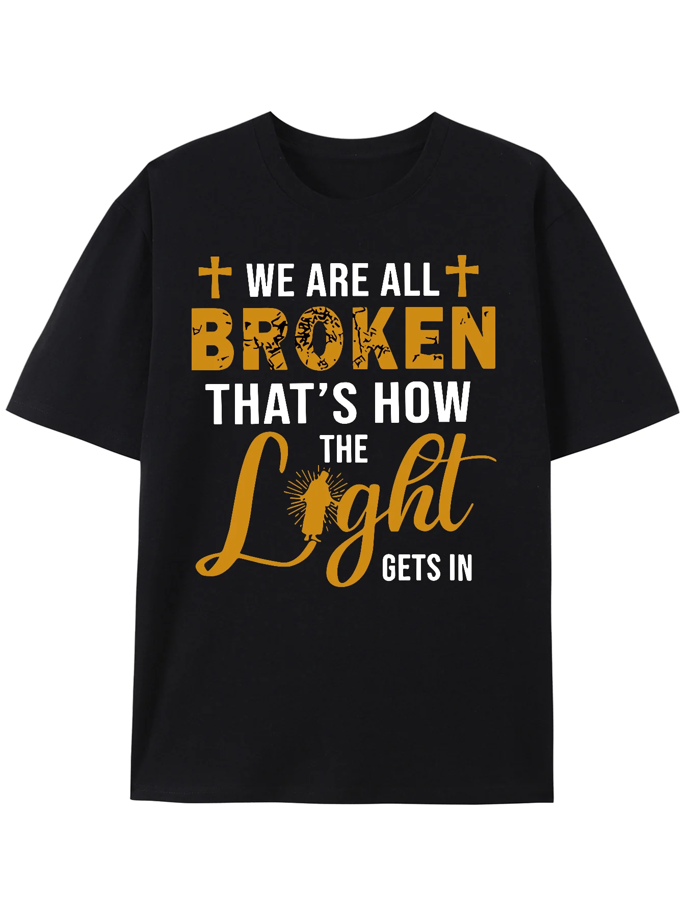 Fashionable men's religious pattern T-shirts are unique gifts for Christian friends and families for creative Easter