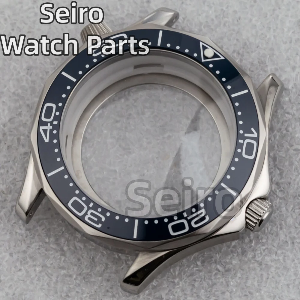 for NH35 Seamaster 300 Case 316L Stainless Steel Watchcase Strap Sapphire Glass For NH36 Automatic Movement Mod Parts 31mm Dial