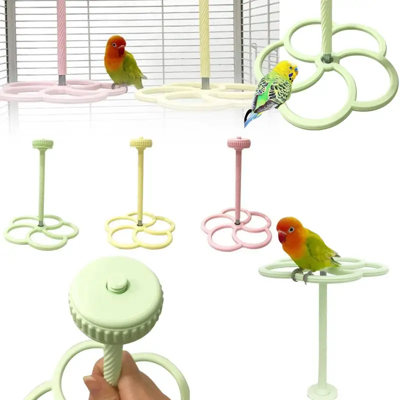 Parrot Rotating Windmill Toy Interactive Bird Cage For Mental Stimulation Entertainment Toy For Parrot Rotating Treat Dispenser
