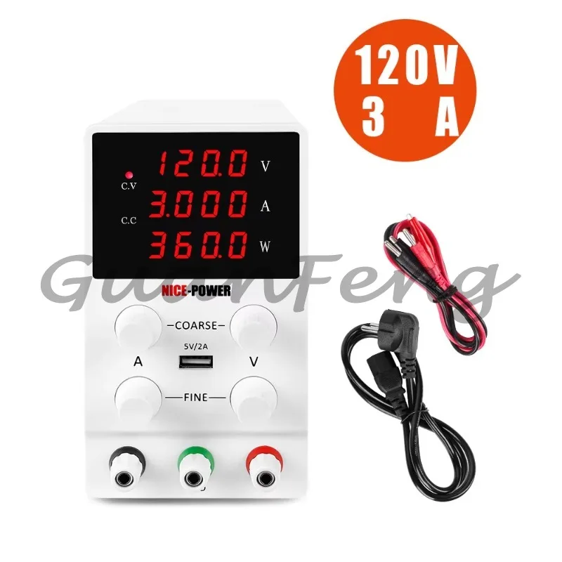 Model SPS1203 0-120V 3A Digital DC Power Supply for Titanium Anodizing