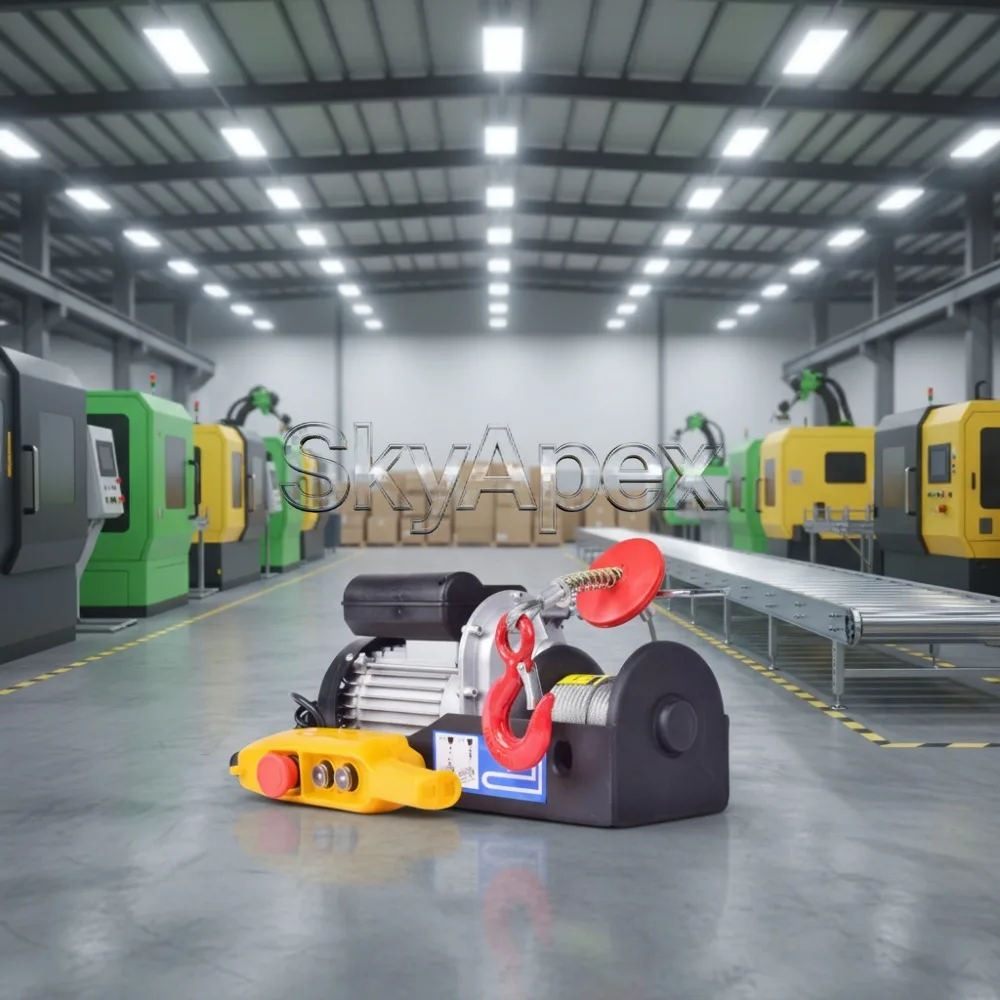 Mini 220V Electric Hoist New Condition Wire Rope Elevator Lift Electric Hoist with Remote Control 200kg