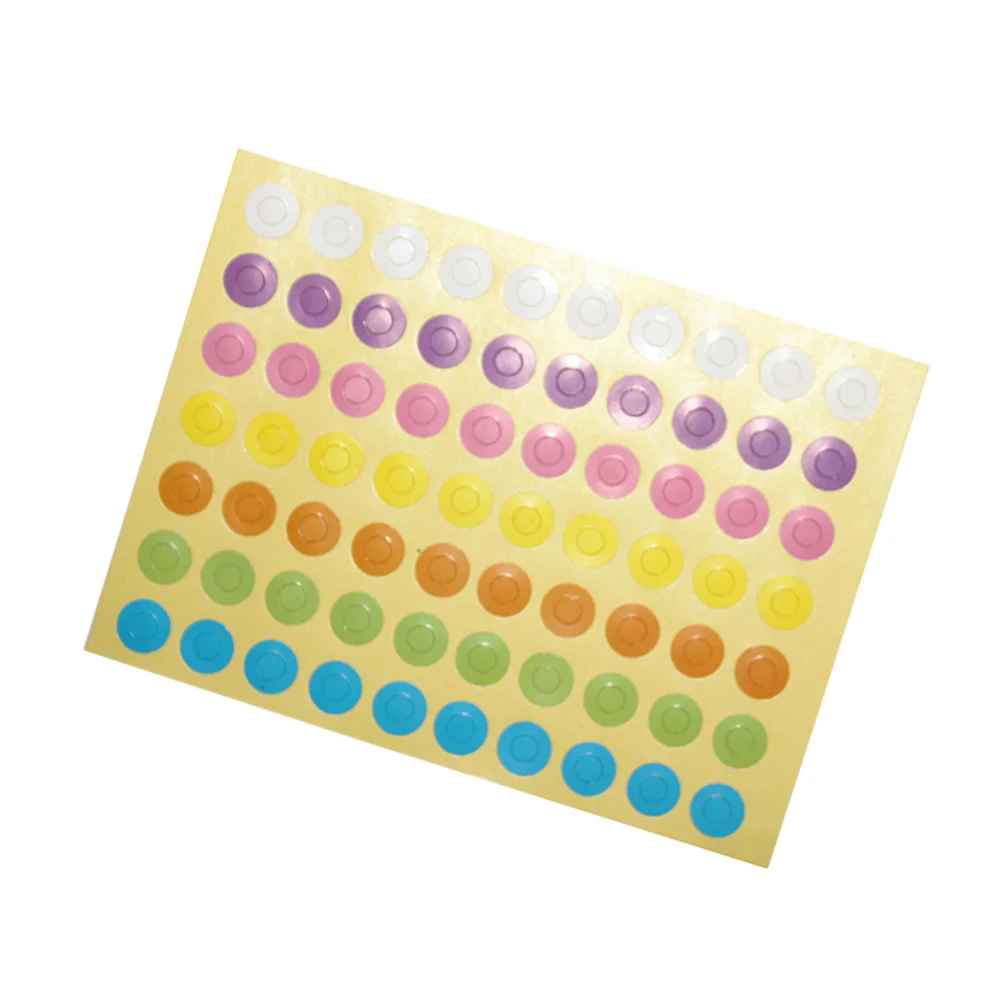 

10 Sheets Gift Tag Reinforcement Hole Sticker Coloured Stickers Ring Label Tags
