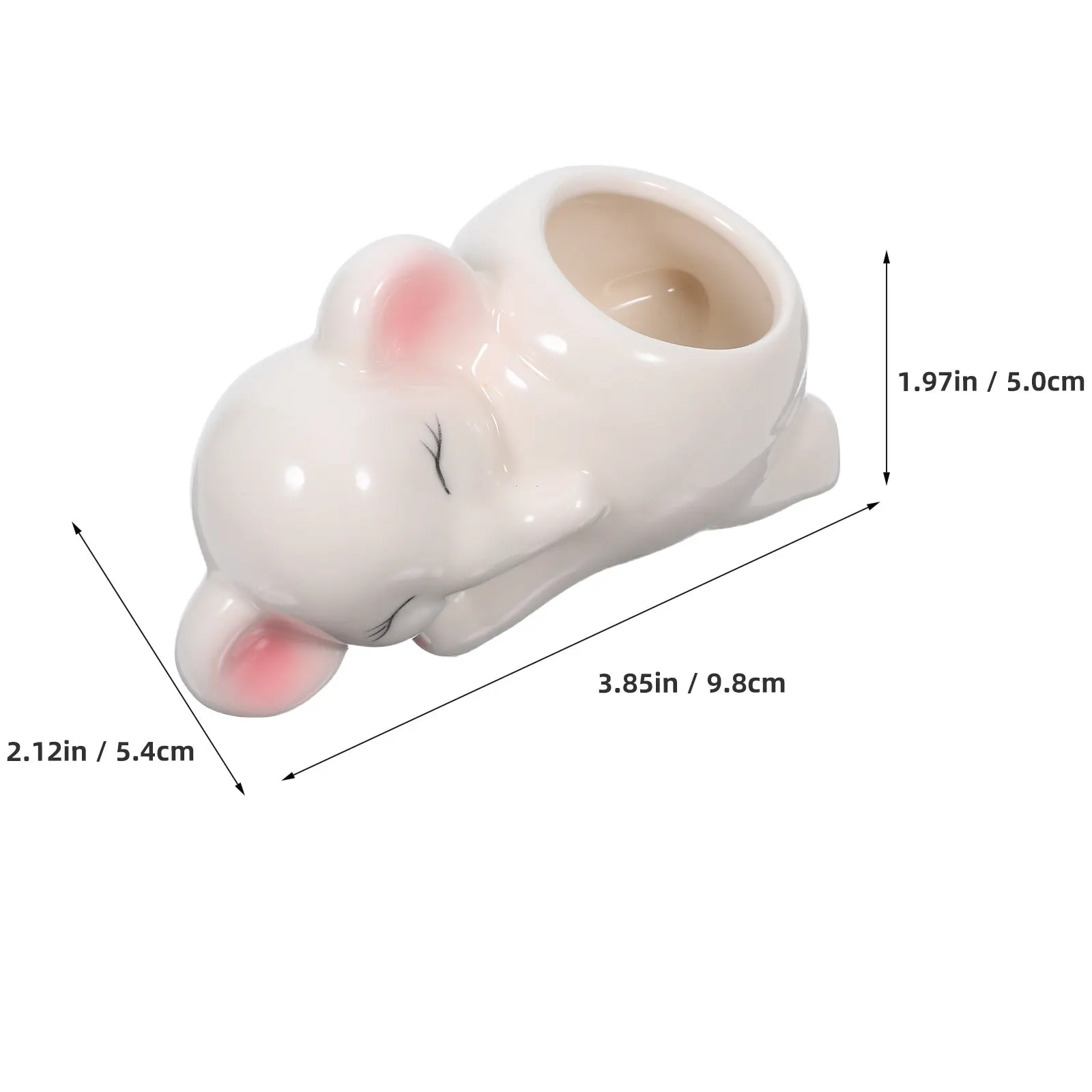 Ceramic Animal Succulent Pots Elephant Design Mini Flower Pot for Succulents Cacti Space Saving Desktop Windowsill Decor