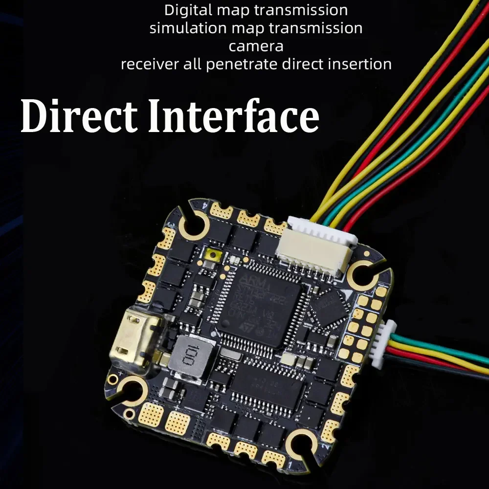 HGLRC SPECTER F722 40A AIO 4-6S, Flight Controller MPU6000 40A ESC 25.5x25.5mm, for 2-4 Inch RC FPV Freestyle Drone