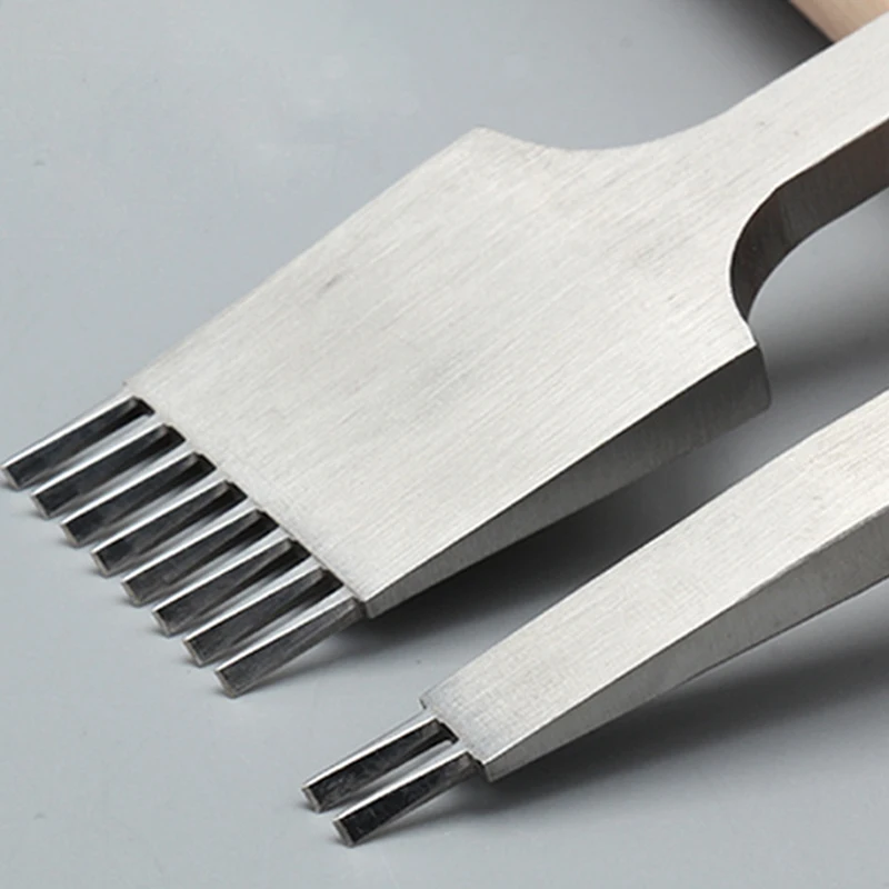 High Quality Sharp Leather Chisel French Style Pricking Iron Die-Steel Leather Punching Tool Polish-3.85Mm