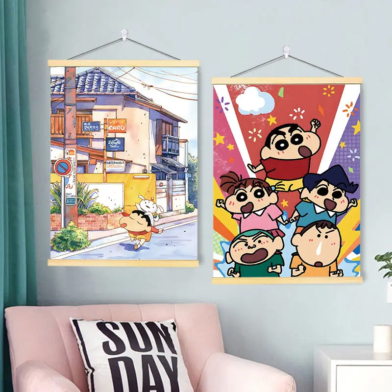 Crayon Xiaoxin Cartoon Animation anime Surrounding Scroll Painting Room Bedroom Dormitory Decorative Picture Sticker