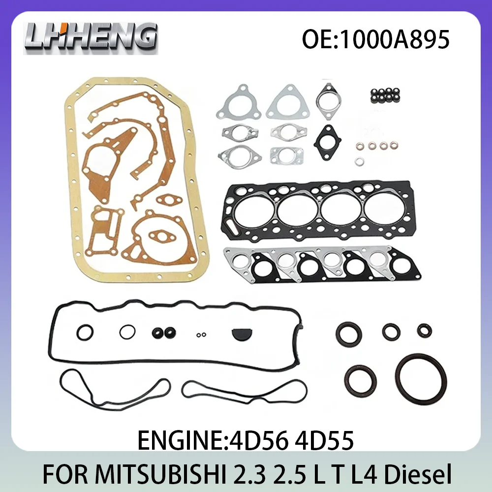 

Полный комплект для капитального ремонта двигателя, комплект для восстановления MITSUBISHI GALANT 1000A895 4D55 4D56 2.3 L T 2.5 L T L4 Diesel 80-07 2.3L 2.5L