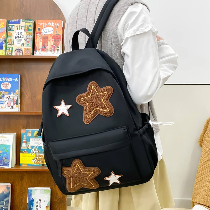Sac à dos d'ordinateur élégant, sac de jour décontracté pour collège et école, sac pour adolescents, grande capacité, sangle réglable, cartable
