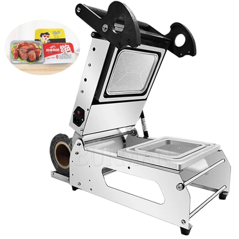 220V Commercial Portable  Sealer Hand Press Packaging Machine Disposable Plastic Lunch Box Sealing Machine