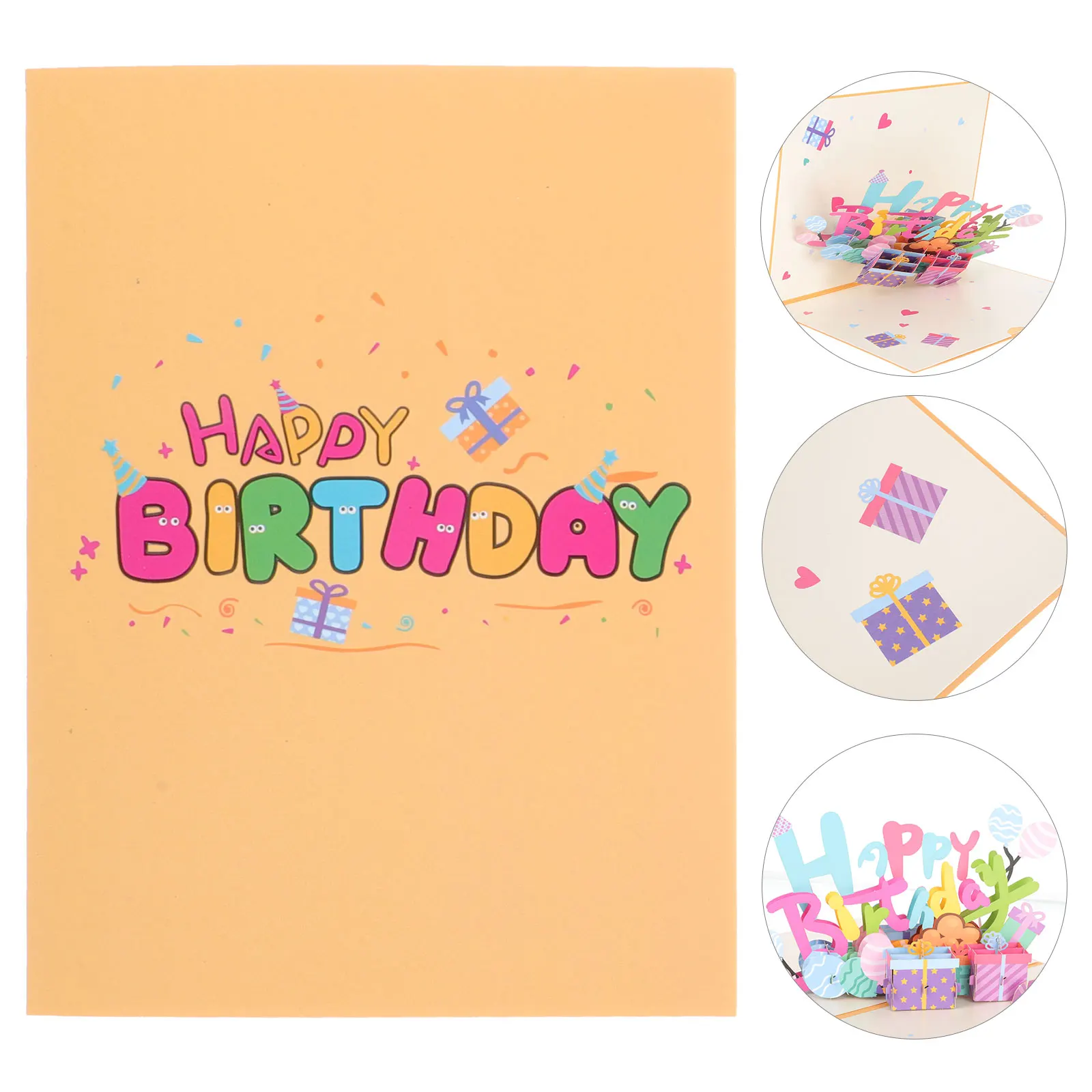 

3D Birthday Card Distinctive Paper Party Accessories Greeting Cards H Gifts Stylish Pop Up Card Craft Supplies