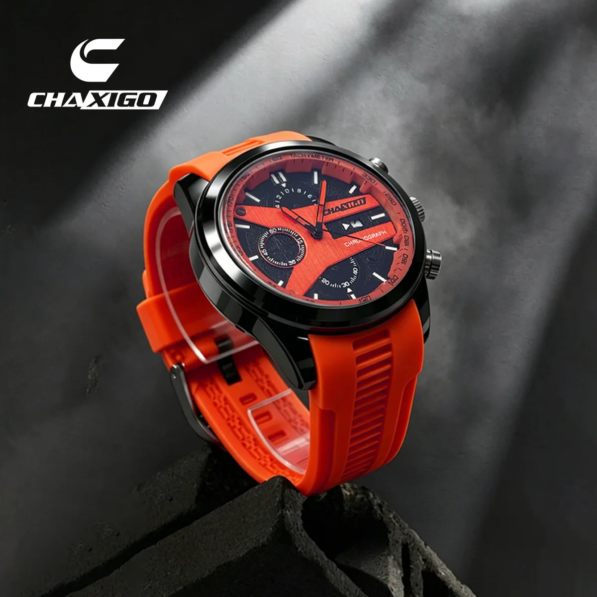 

CHAXIGO 481 Men's Silicone Strap Decorative New Classic Watch Sport Night Light Calendar Waterproof Watches for Man Reloj