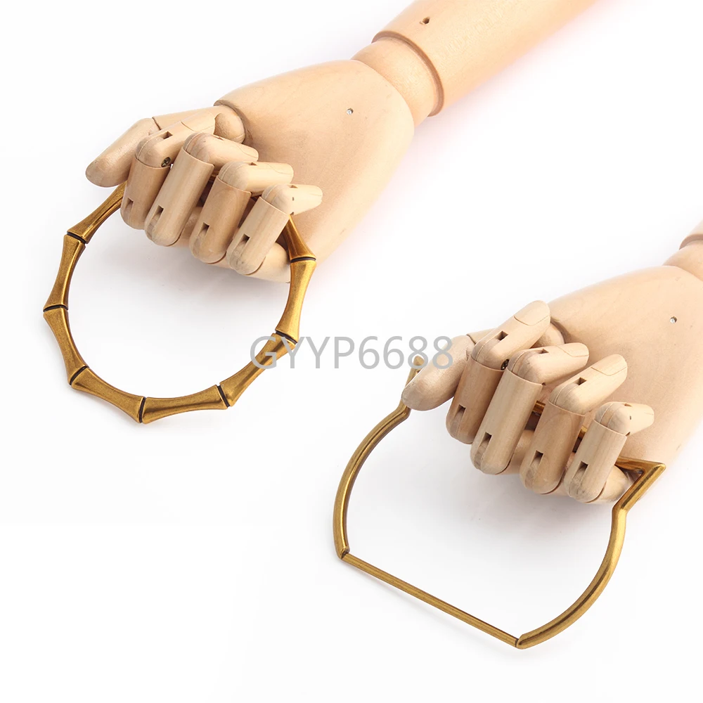 2/4/10PCS Bamboo Elbow Elastic Bracelets Cat Ear Metal Handle For Bag Strap Shoulder Purse Frame Luggage Decoration Accessories