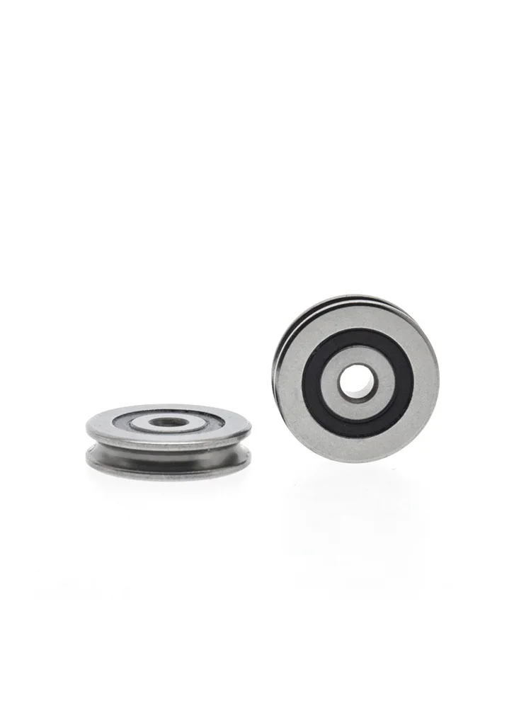 U-Groove Roda côncava, Metal Roda, R1 Track, Corda De Fio Roda Guia, Linha Fina Roda, Ferro Roda, Roda de rolamento, 3x16x4, 1Pc