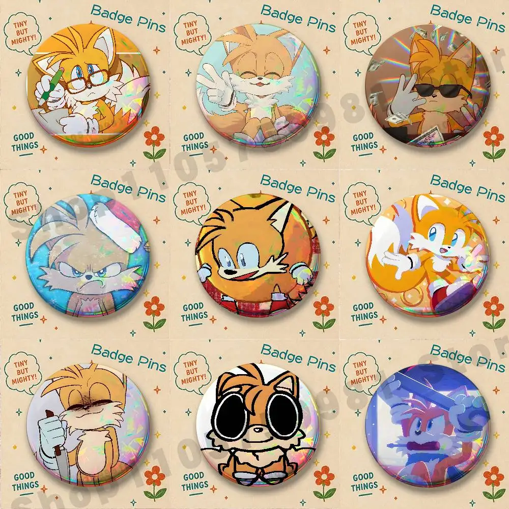 Genius Engineer Tails Cute Badges Cartoon Character Pins Brooch for Bag Shoes Decoration Jewelry Gifts