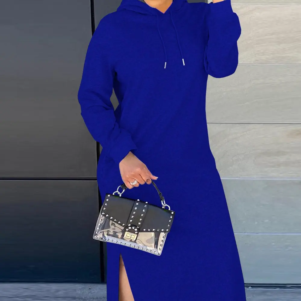 Casual Mid-Length A-Line Dress with Straight-Sleeve Round-Neck Design Body-Fitting Style Women's Fashion Clothing