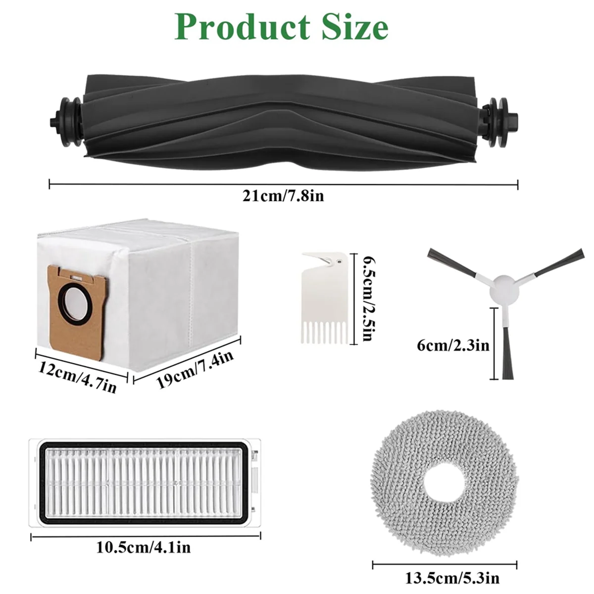 Accessories Kit Compatible for Dream L20 Ultra/L30 Ultra Robot Vacuum Main Brush Hepa Filters Side Brush Mop Pads