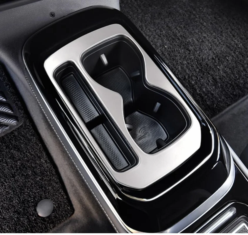 ل VW Volkswagen ID.4 ID4 2021 2022 اكسسوارات لوحة القيادة التيار المتناوب منفذ الهواء كوب ماء غطاء لوحة الكسوة الفولاذ المقاوم للصدأ #2