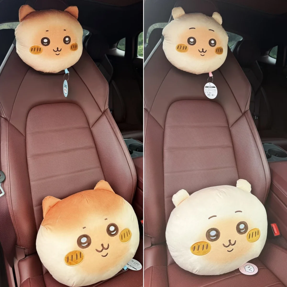 

Хлеб с героями мультфильмов Usagi Hachiware, подголовник автомобиля, поясничная подушка, очень мягкая плюшевая подушка для поддержки шеи автомобиля, приятные плюшевые подарки для девочек