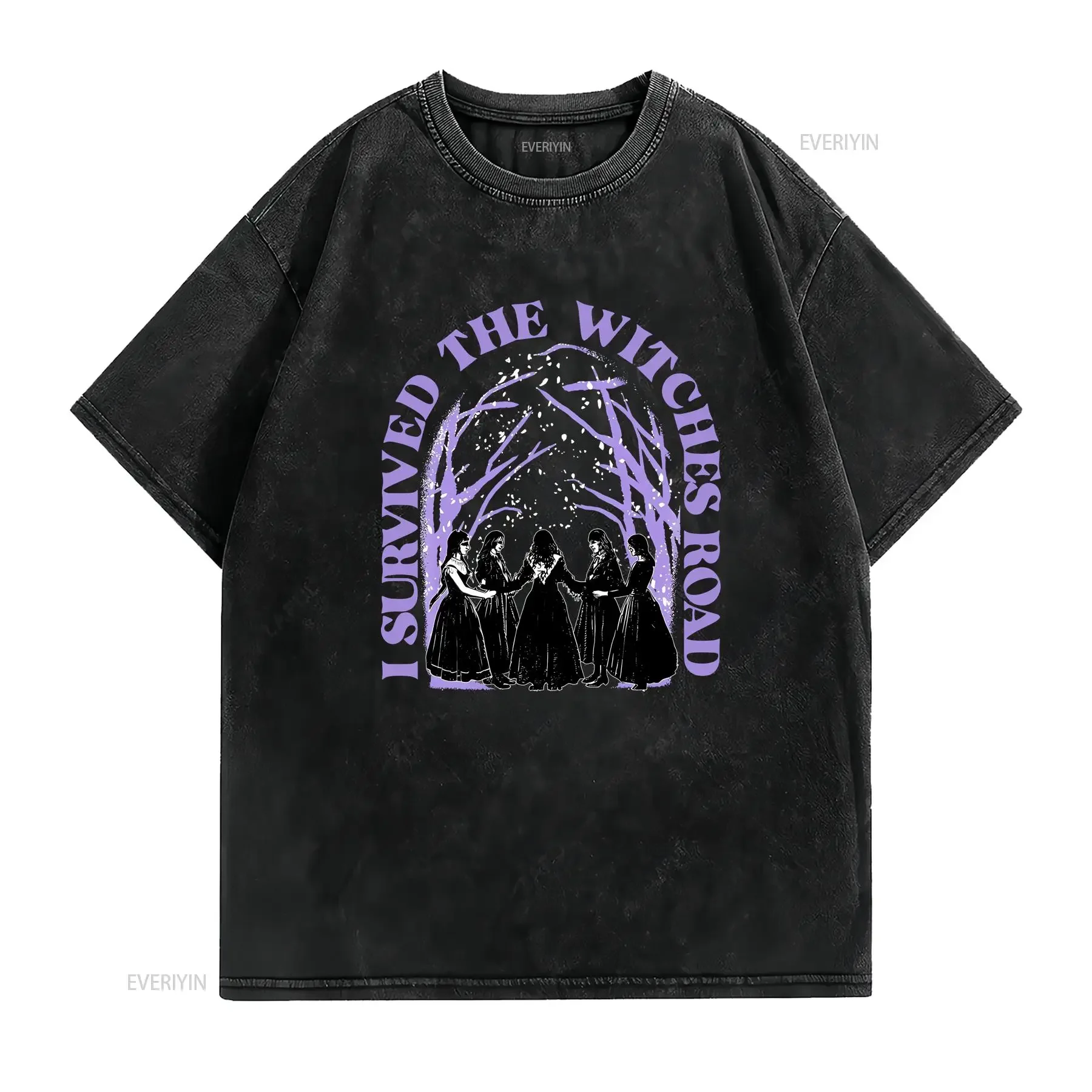 Agatha All Along I Survived the Witches Road T Shirt Wandavision Harkness long or short sleeves vintage Washed