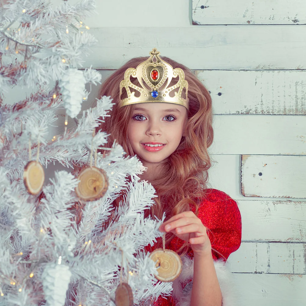 

12pcs Princess Children Birthday Party Crown Headdress Red Children Crown Headdress Kids Photo Hair Accessories