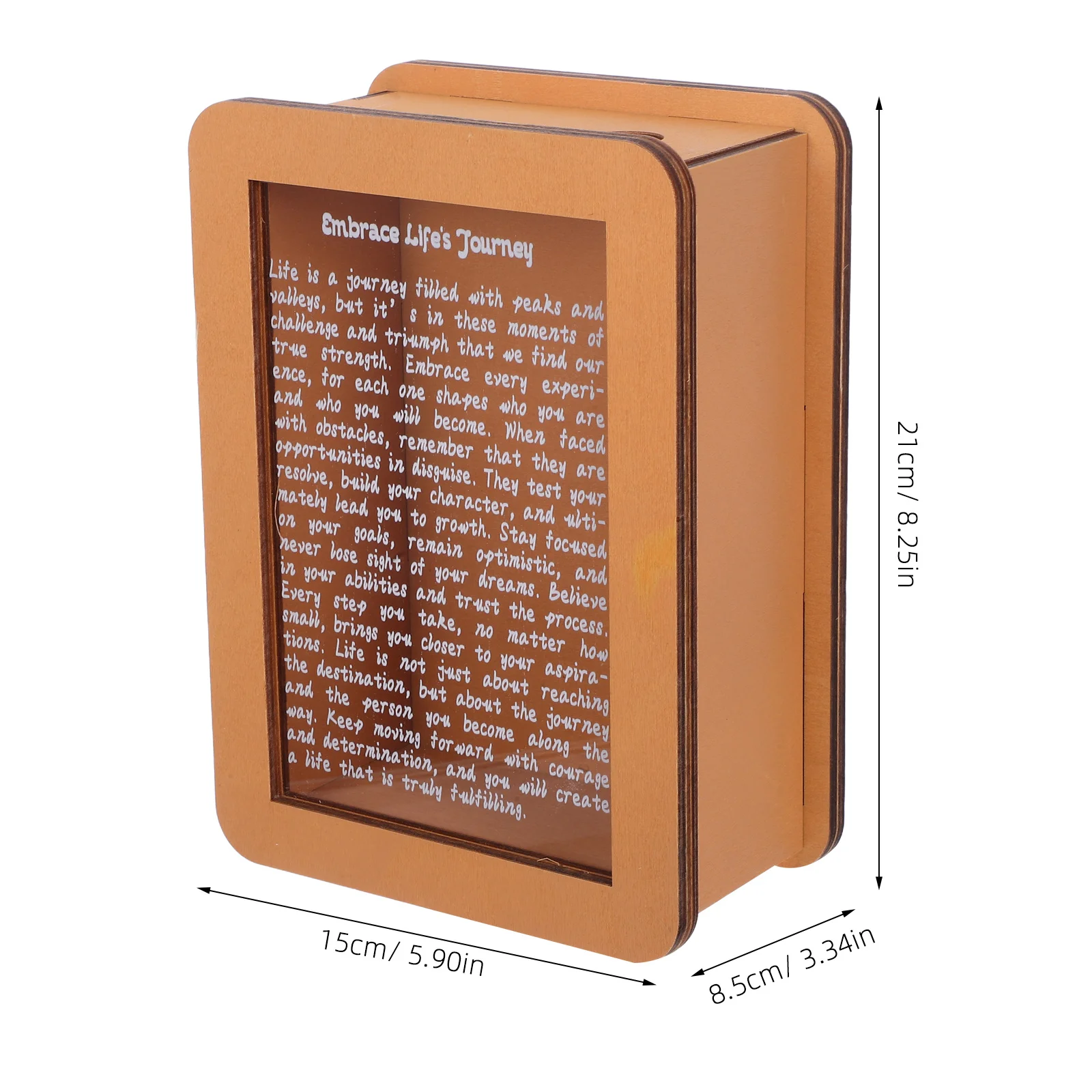 Transparent Wooden Saving Box Clear Acrylic Money Bank For Coin Storage Adults Motivational Cash Container Decorative