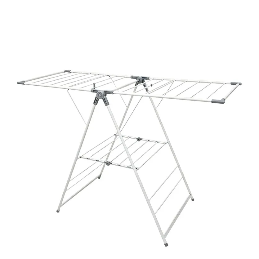 Double-layer Airfoil Multifunctional Indoor Floor Folding Drying Rack Balcony Quilt Drying Artifact
