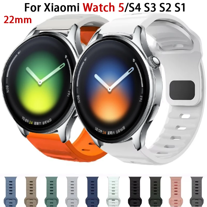 Silikonarmband für Xiaomi Watch 5 Smartwatch Sportband für Xiaomi Watch S4/S3/S2/S1/Pro/Active/Color Armband Uhrenarmband Correa