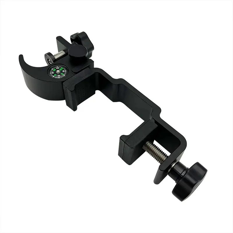 Universal Corrosion Resistant GNSS GPS Pole Clamp With Compass &Open Data Collector Cradle Pole Holder Mount