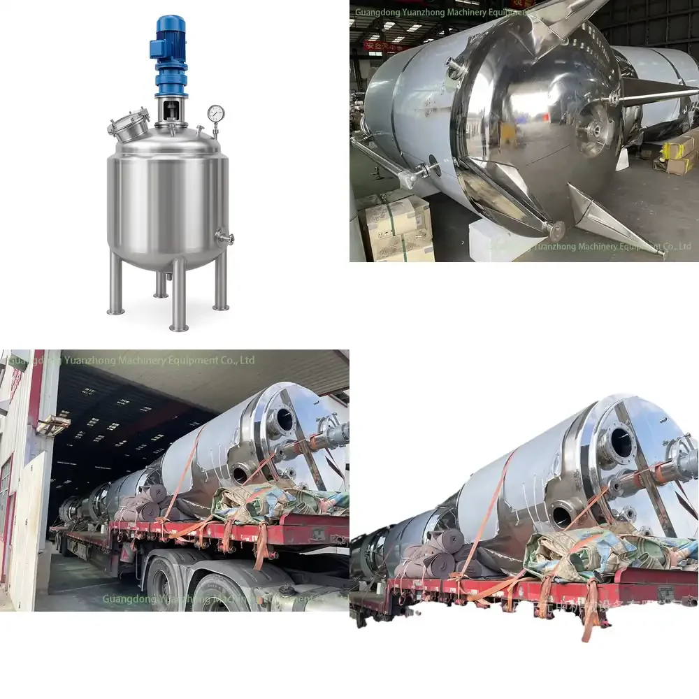 5000L Automatic Stainless Steel Jacketed Reactor Heavy-Duty Gearbox with PLC for Steam/Thermal Oil Reaction Kettle