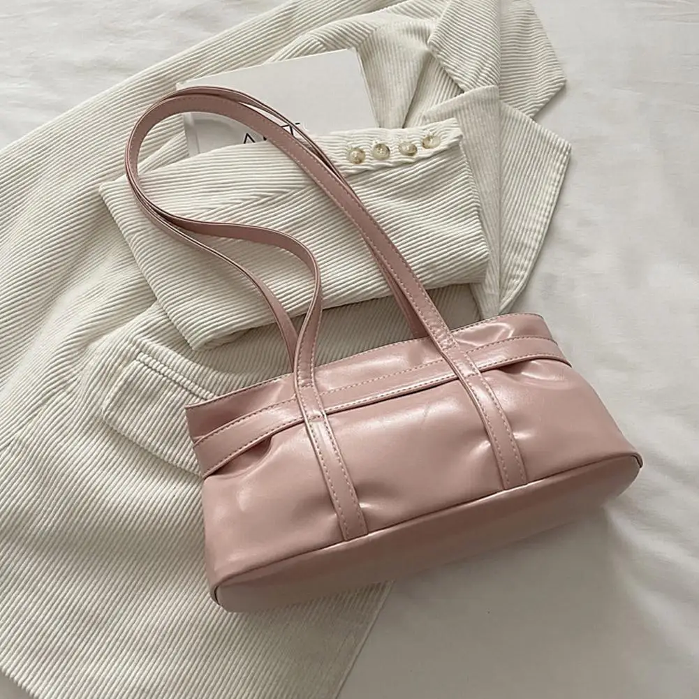 Vintage Motorrad-Gürtelschnallen-Schultertasche für Damen, europäische Retro-PU-Leder-Unterarmtasche, modische Handtasche für Büro und Pendeln – Detail 29