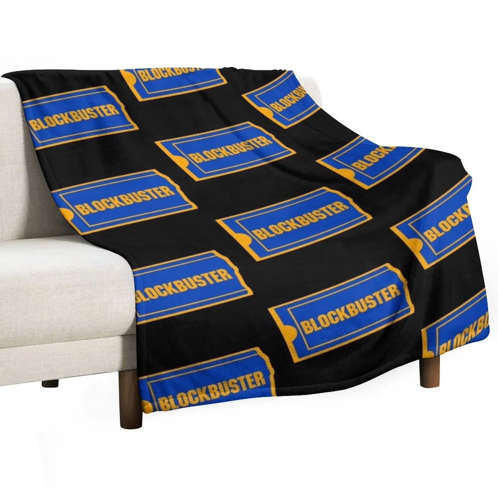 

Blockbuster Logo Throw Blanket Multi-Purpose Luxury Thicken sofa bed Sofa Throw Blankets