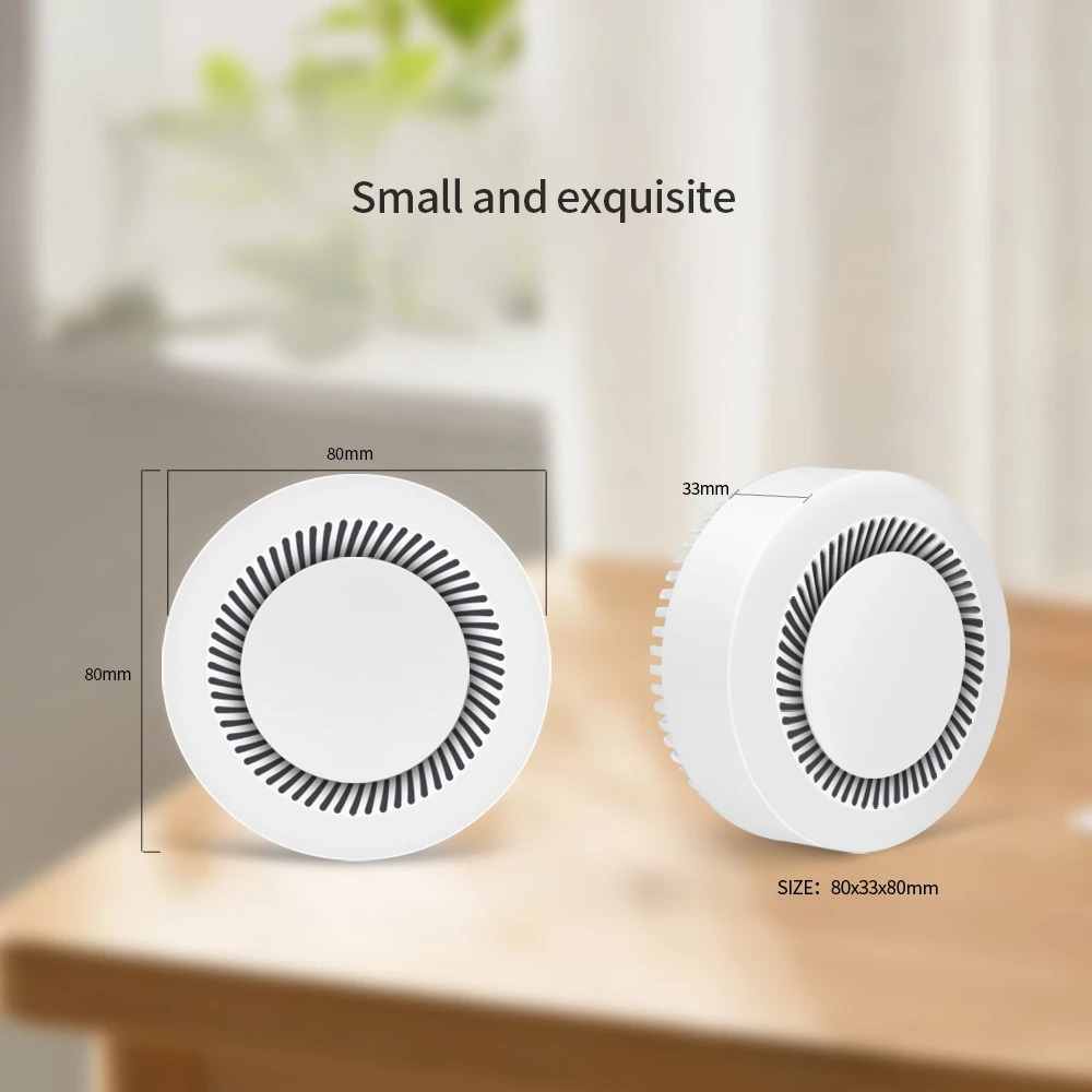 LINCUKOO Tuya Zigbee3.0 Czujnik Hałasu 130dB Inteligentny Alarm Dźwiękowy CR123A Bateria na 1 rok do Szpitala Biblioteki Hotelu Smart Life — zdjęcie produktu 6
