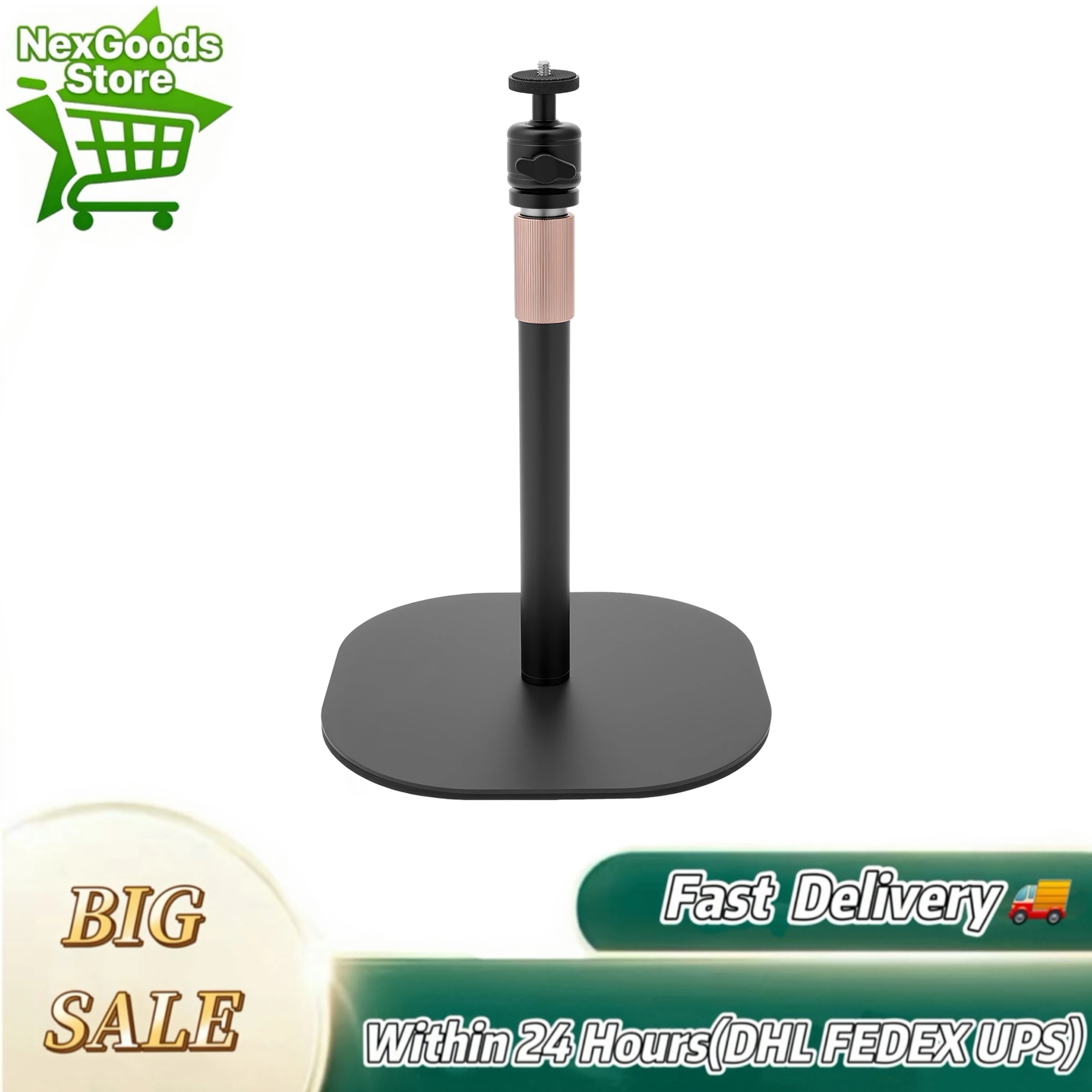 360 °   Support de projecteur pivotant, support de projecteur réglable en hauteur, taille de vis applicable 64 mm/1/4 po, installation rapide