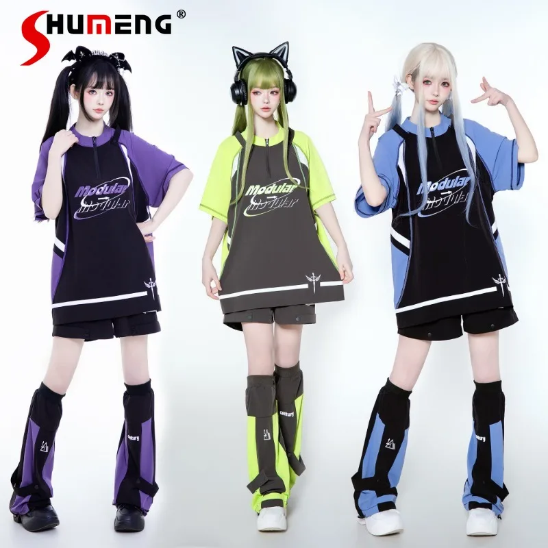 

Anime Style Quick Dry Sportswear Set Casual Loose T Shirt And Shorts Fashion Soft Breathable Sweat Absorbing Suit Leisure Wear