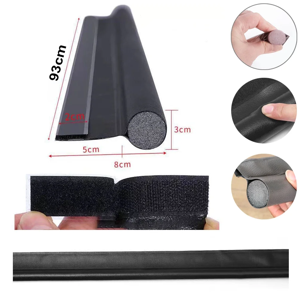 Unilateral Door Bottom Sealing Strip Wear-resistant Leather Foam Windproof Seal Adjustable One Side Seal Strip Door Weatherstrip