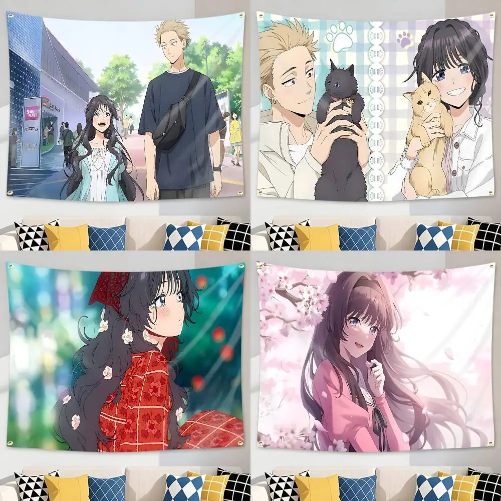 Kaoru Hana wa Rin to Saku Anime Flag Tapestry Banner for Bedroom Living Room Outdoor Camping Custom Supported