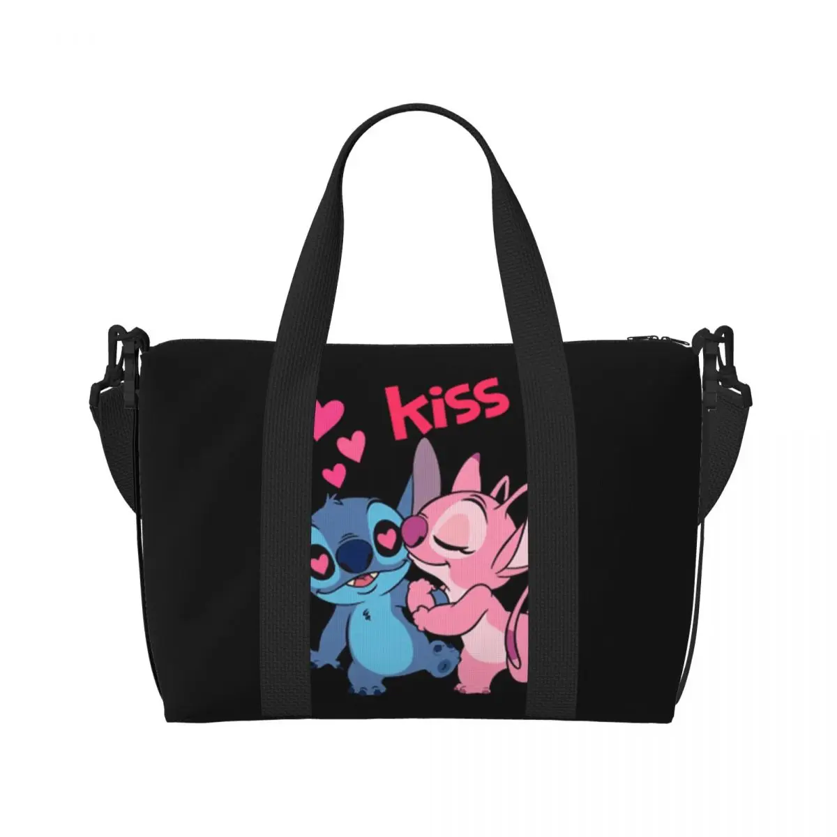 Custom Stitch Lion Cute Tote Bag for Women Big Capacity Disney Movie Gym Beach Travel Bags