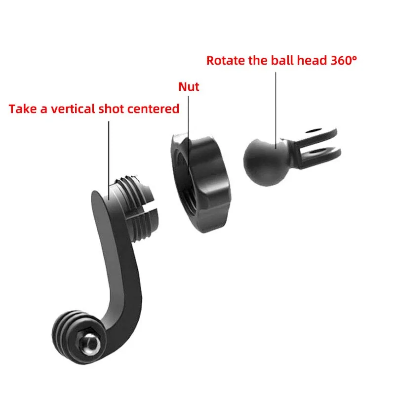GoPro centered horizontal and vertical shooting rotary joint, chest strap, neck hanger, 360-degree shooting accessory