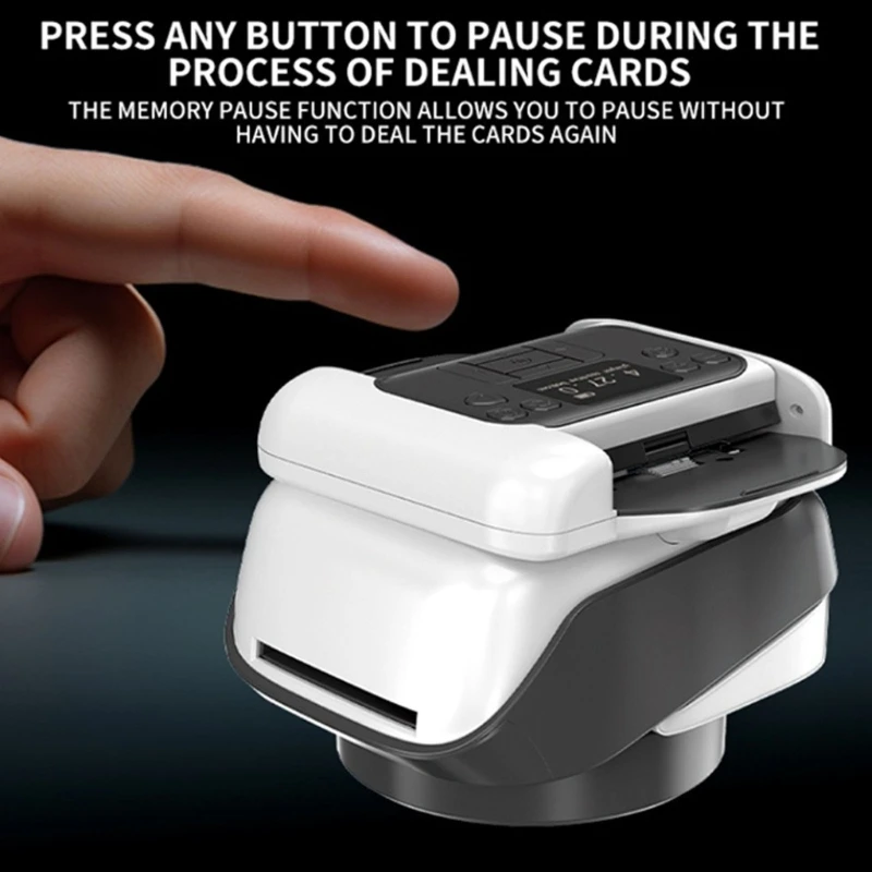 

Automatic Card Shufflers Dealer With 360 Rotation Remote Control Rechargeable Battery For Poker Blackjacks 69HD