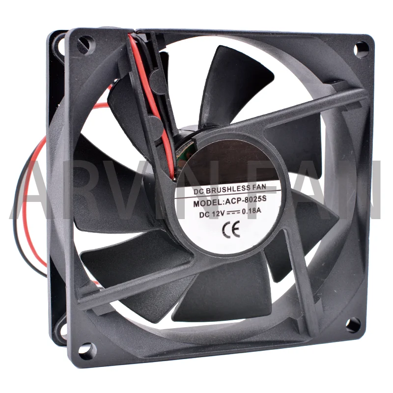 Ventilateur de refroidissement d'origine, châssis d'ordinateur, puissance du ventilateur CPU, volume d'air, 8cm, 8025mm, 80mm, 12V, 0,18 A, tout neuf