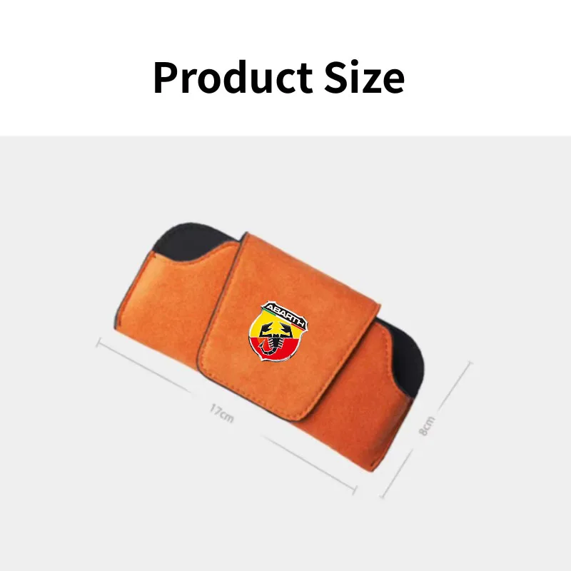 Car Glasses Case Auto Sun Visor Leather Glasses Holder Sunglasses Clip for ABARTH 595 695 500 124 Spider PUNTO Auto Accessories