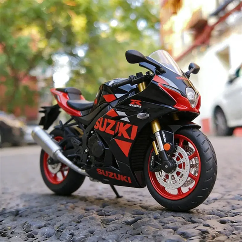 

1:12 Suzuki GSX-R1000R Alloy Racing Motorcycle Model Diecast Street Cross-Country Motorcycle Model Sound and Light Kids Toy Gift