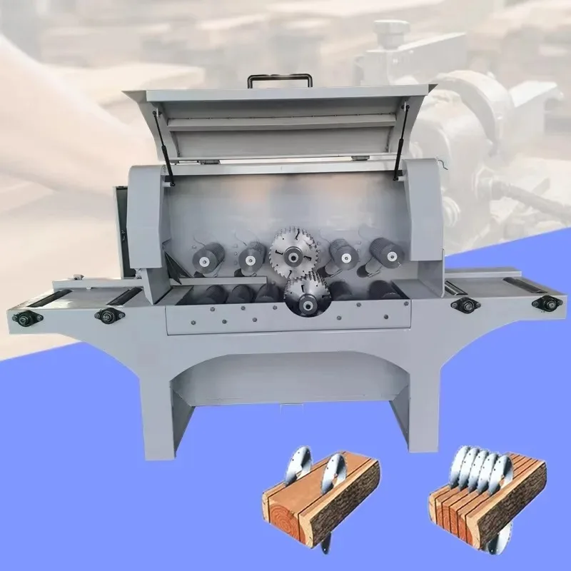【2026】Factory Direct Sales Versatile Wood Cutting Machine Multi Blade Gang Saw Circular Square Wood Rip Sawmill
