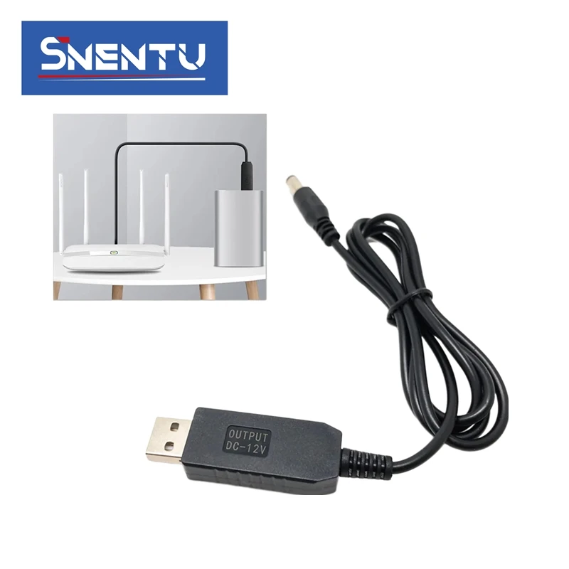 DC 5V to 9V 12V USB Cable Boost Converter Step-up Cord with 8pcs Connectors 5.5*2.1mm Powerbank Cable for Wifi Router Modem Fan