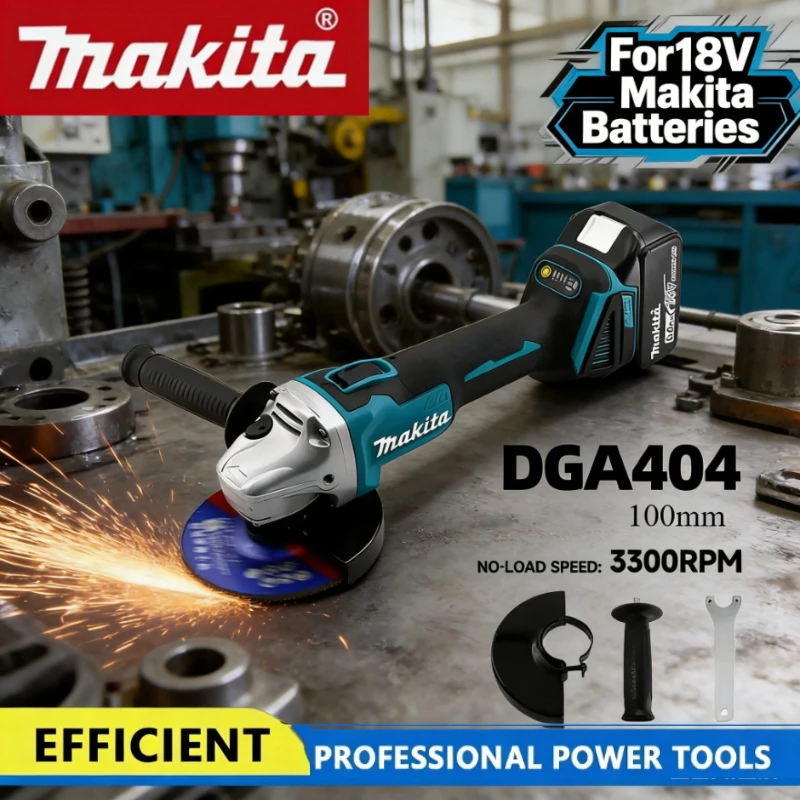

Makita DGA404 Electric Brushless Angle Grinder Metal Wood Power Tool Grinder Cordless Grinding Polishing Cutting Machine 100MM