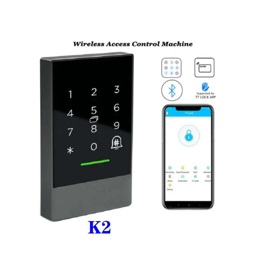 

TTLOCK K2 Metal shell waterproof RFID 13.56MHZ Card Password unlock