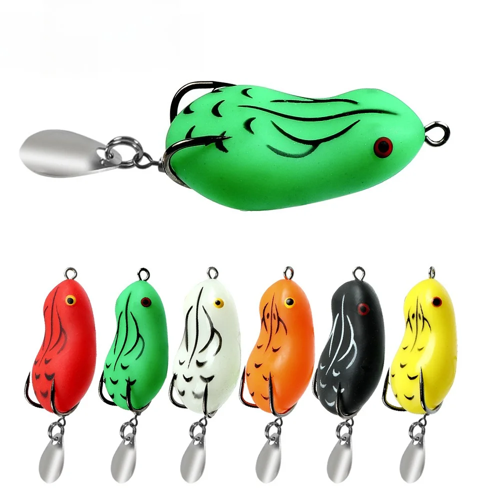 1 Stück Mini Schwarzer Spinner Kleiner Donnerfrosch 7g/12g, Kaninchenfrosch Bio-Mimetischer Köder, Frosch-Insektenköder, Süßwasser-Angelköder