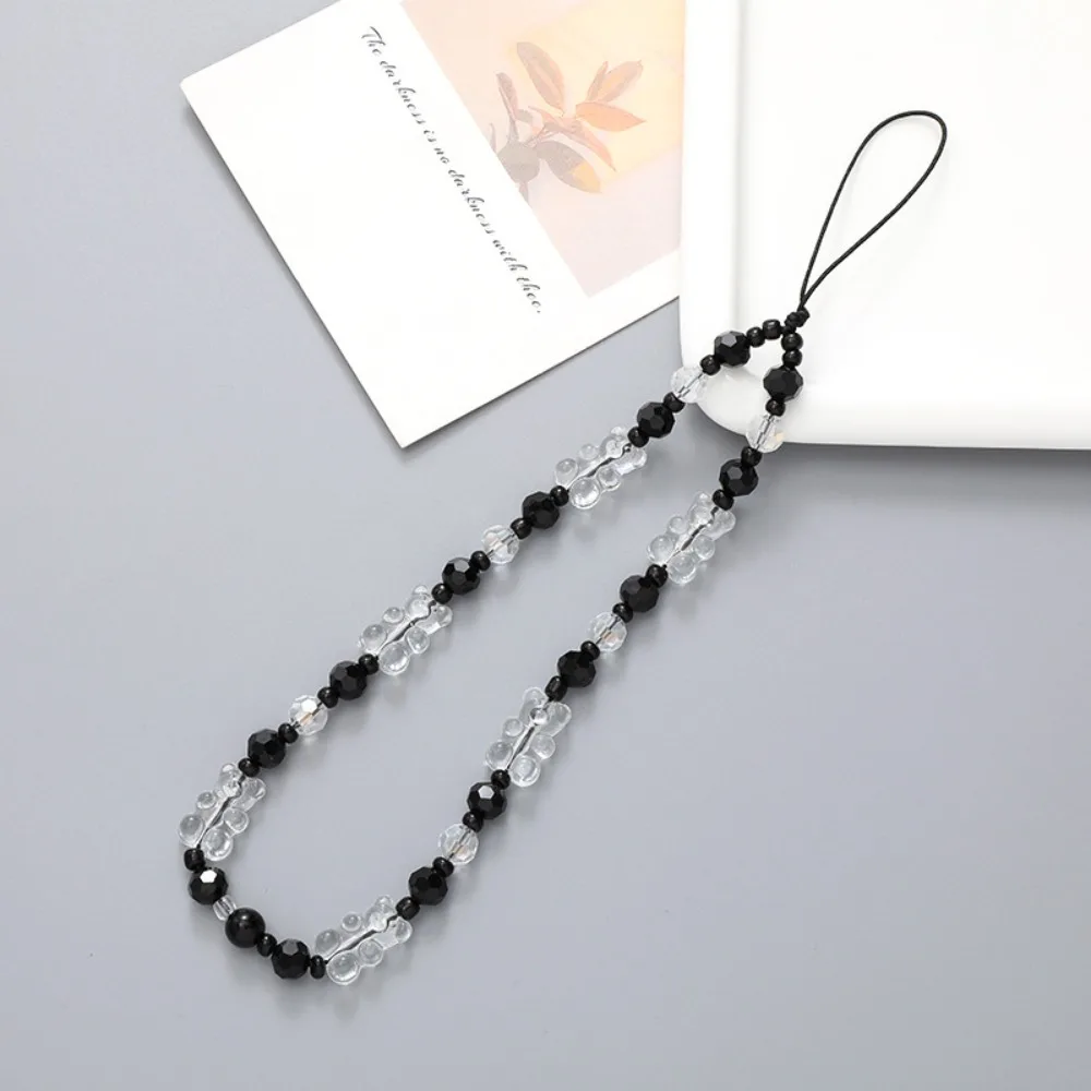 

Acrylic Acrylic Bear Phone Chain Bear Beaded Beaded Bear Phone Pendant Colorful Anti Loss Acrylic Cellphone Wrist Strap