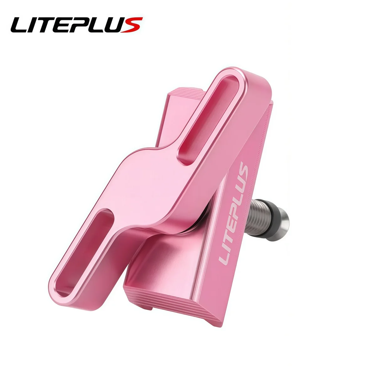LITEPLUS Aluminum Alloy Hinge Clamps (C-Clip) For Brompton Folding Bike - CNC Machined Full-Wrap Design (Blue Silver Iridescent) - view 3